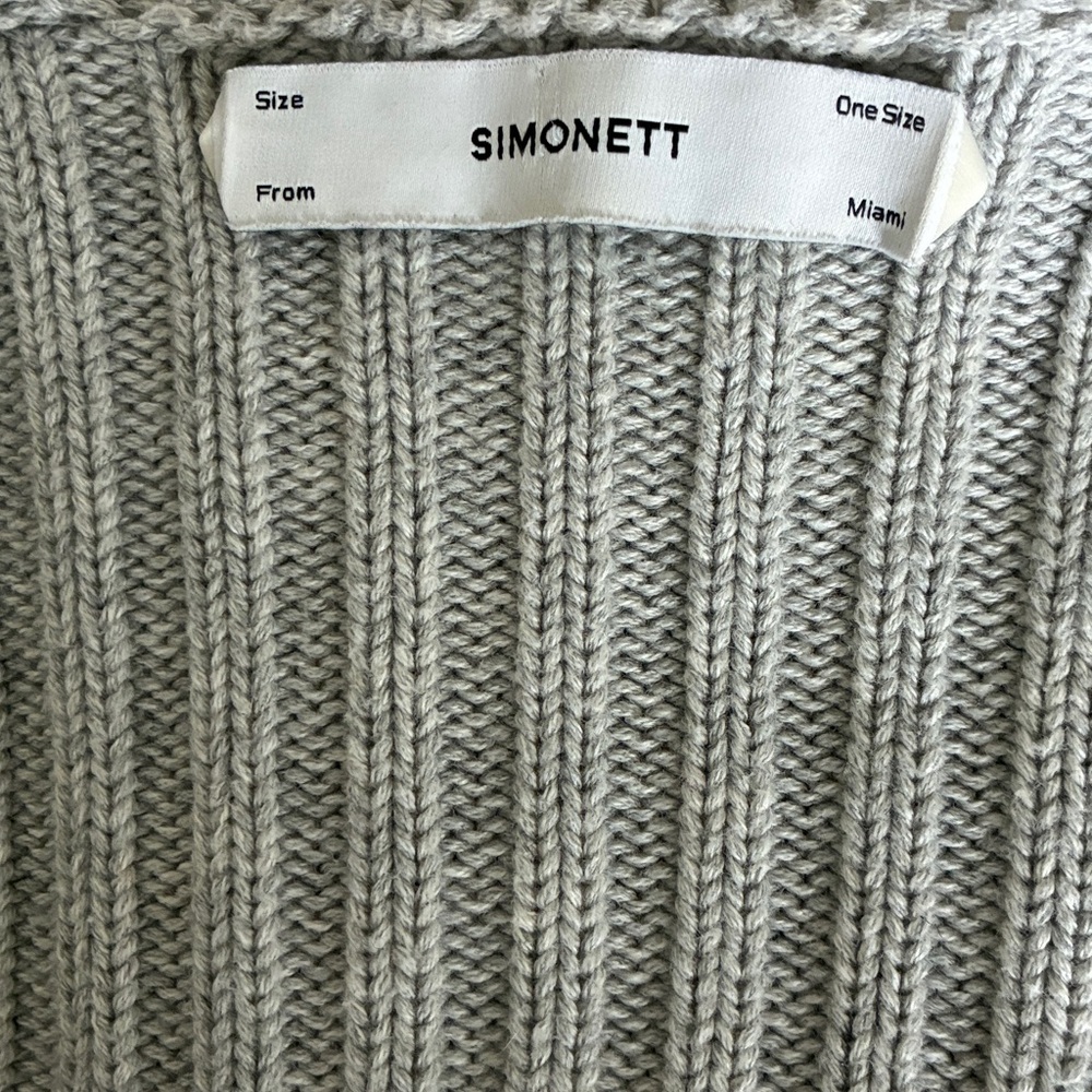 Simonett Gray Ribbed Shrug - Picture 5 of 7